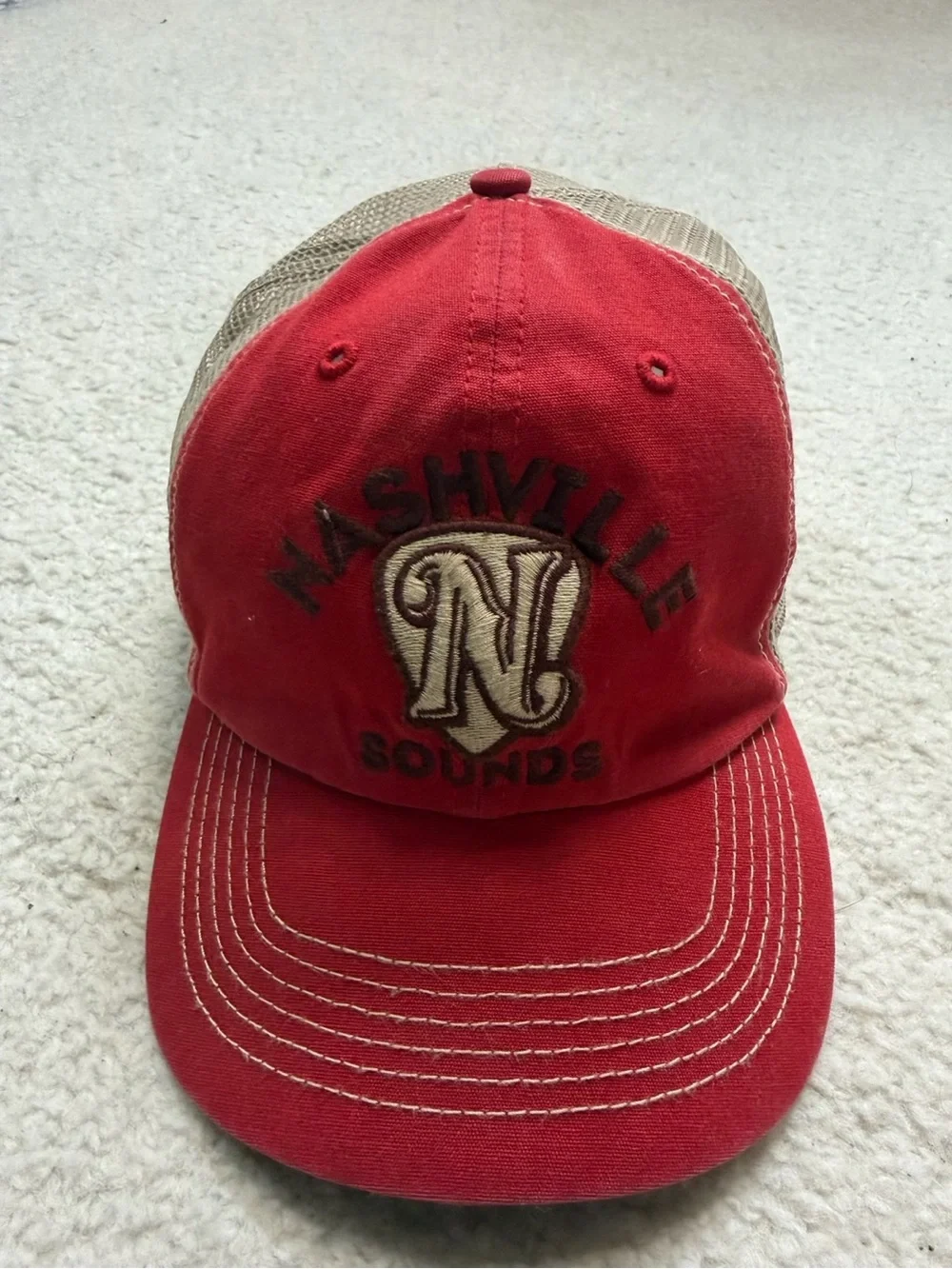 Nashville Sounds  Red Mesh-Back Cap Hat Tennessee